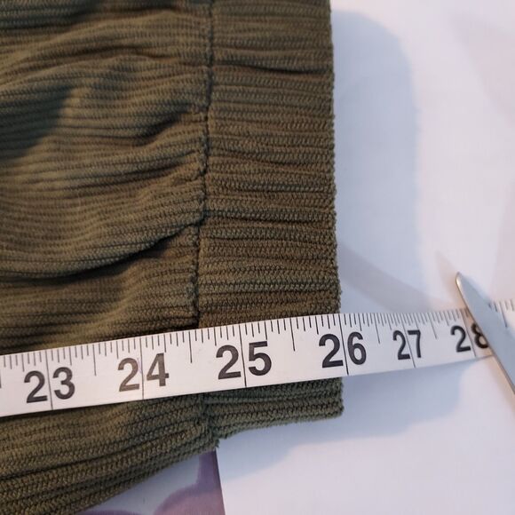 Halara Pants Olive Green Corduroy Joggers Size Large High Rise Comfy Casual - Picture 13 of 13